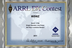 2011-W5WZ-ARRL-DX-CW