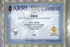 2017-K8AZ-ARRL-DX-PHONE