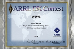 2018-W5WZ-ARRL-DX-CW